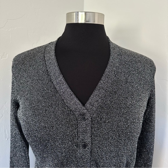 ALL SAINTS Women's Lyra Glitter Button Up Cardigan Black Size XS - Picture 5 of 15